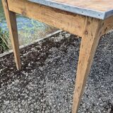 Old rustic farm table one drawer -1m20