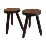 Pair of stools tripods circa 70