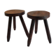Paire de tabourets tripodes circa 70