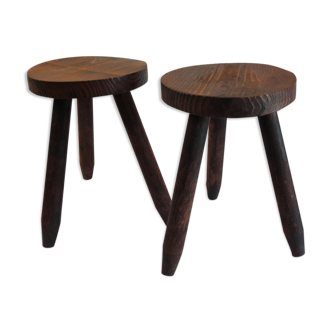 Pair of stools tripods circa 70