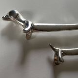 Vintage silver-plated dachshund knife rest