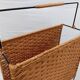 Rattan magazine rack with metal frame from the 50s