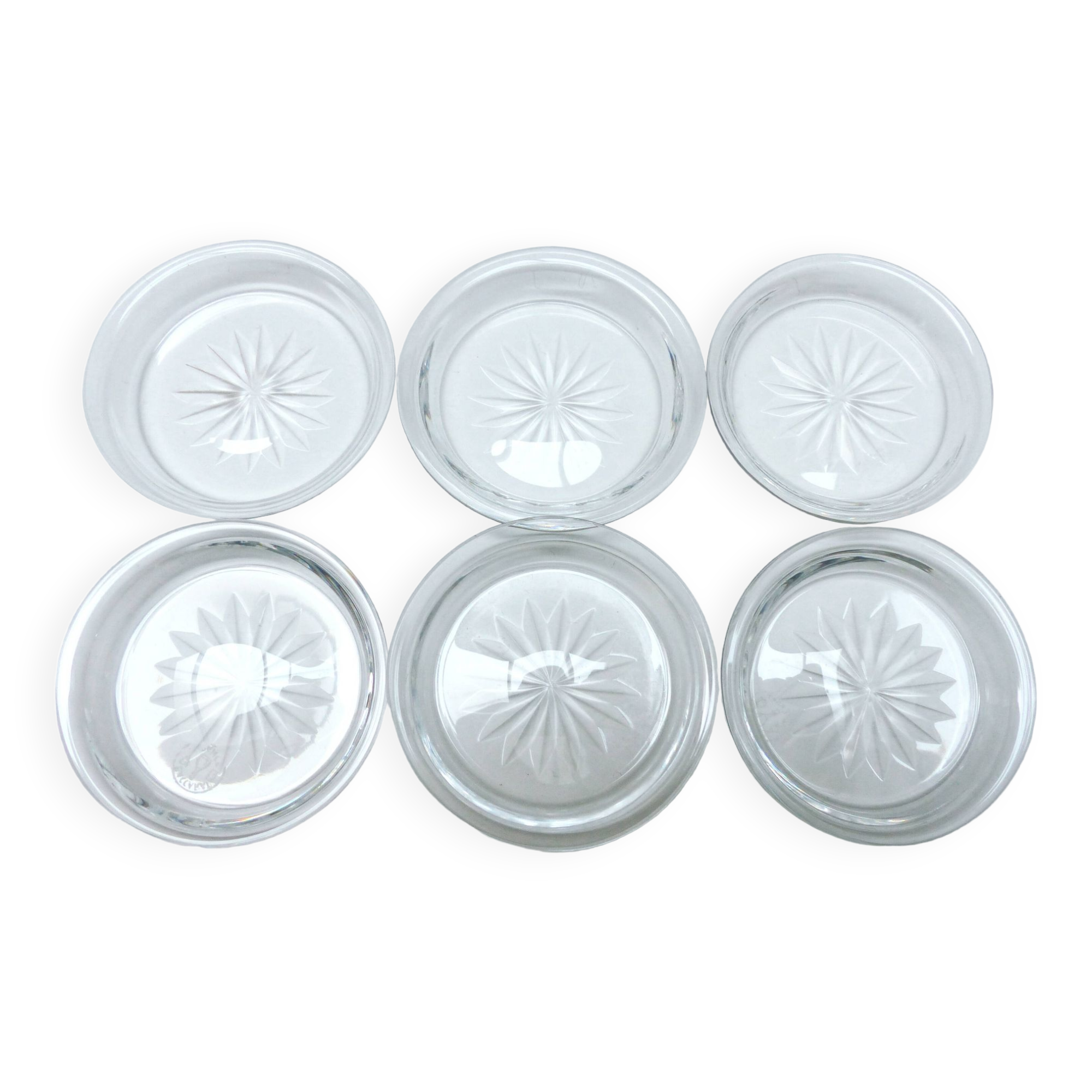 6 oil carafes Baccarat 1916