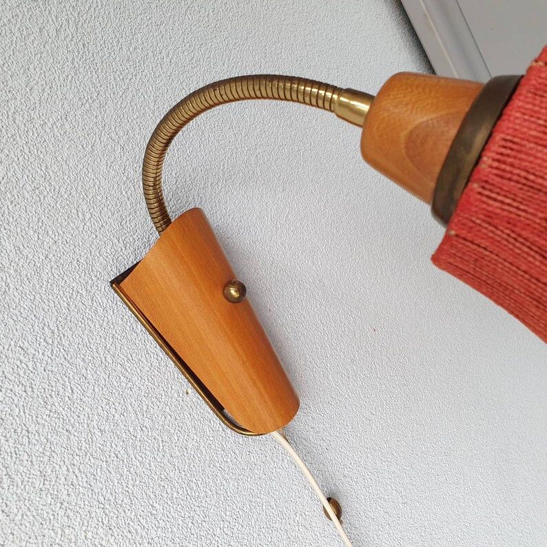 Apply vintage sisal rope Temde Leuchten 70s