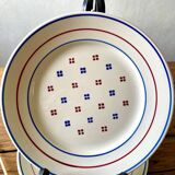 6 vintage Luneville ceramic plates