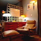 Pairs of armchairs and ottoman by Soda Galvano for Lied Mobler, Norway 1970