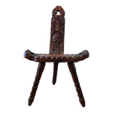 Chaise tripode brutaliste
