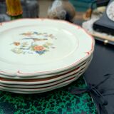 Set of six HBCM dessert plates