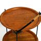 Folding Mid Century serving trolley with removable teak pagwood trays