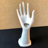 White ceramic hand-made vase by original 70s JMR