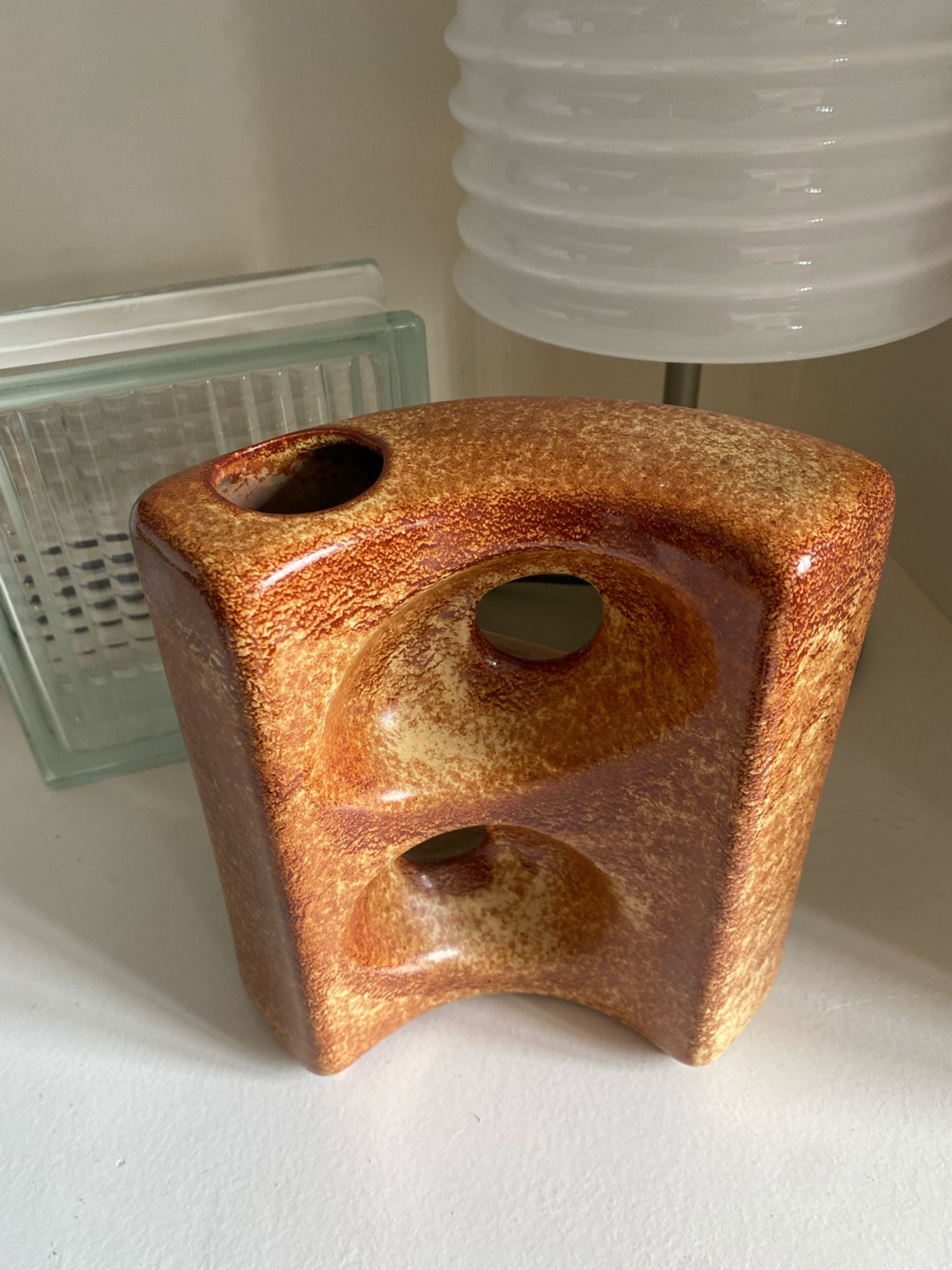 Vase en céramique Roberto Rigon Bertoncello Italie années 60