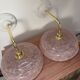 Pair of Art Deco speckled glass sconces