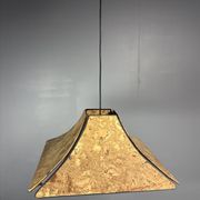 Midcentury cork pendant hanging lamp, Germany 1970s, Ingo Maurer style