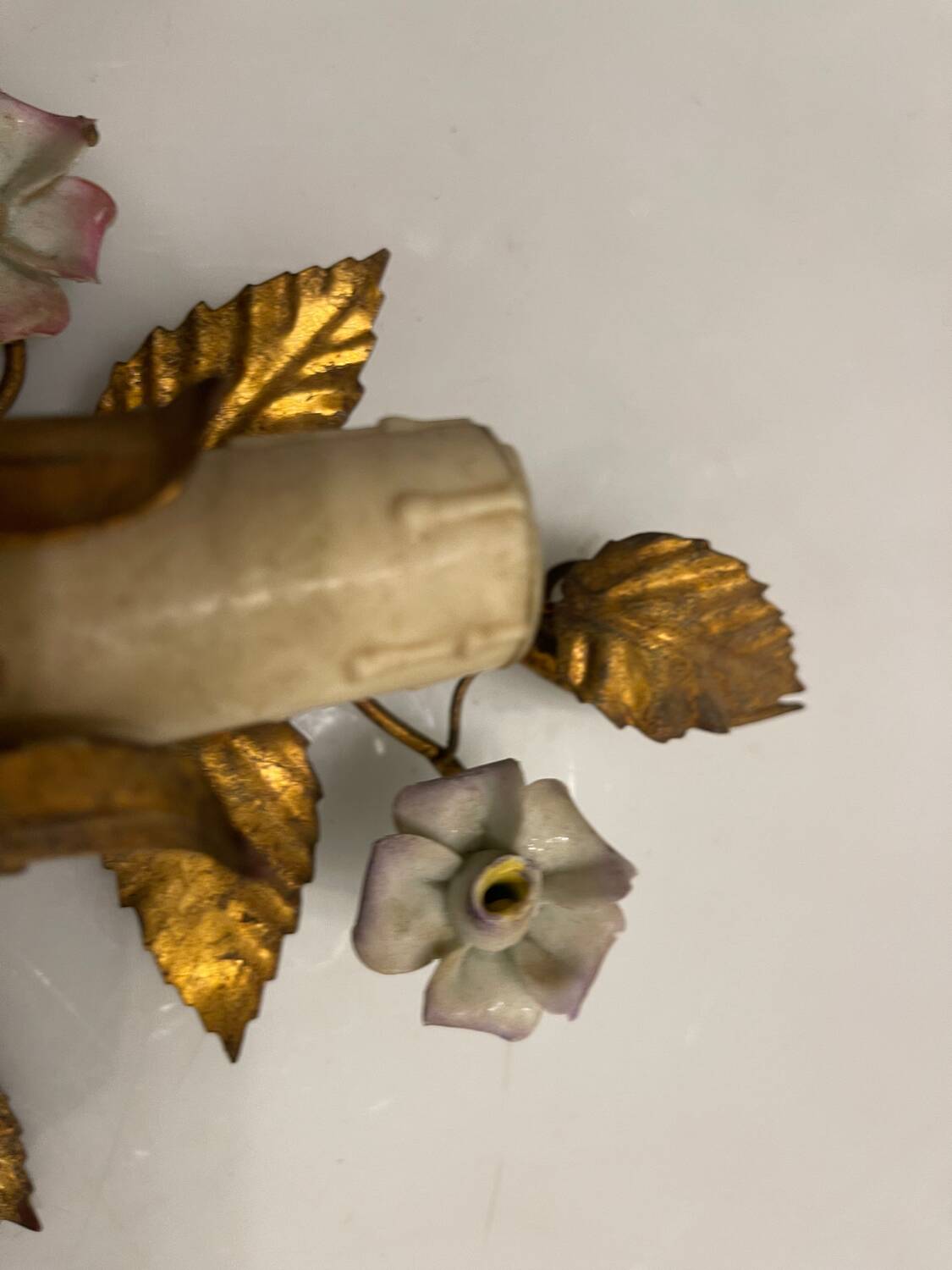 Gold Gilded Tole Sconces Set of 2