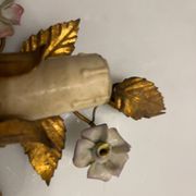 Gold Gilded Tole Sconces Set of 2