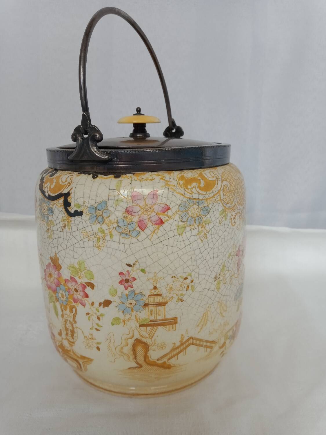 B Grayson & Son Sheffield Crackle Ceramic Cookie Jar