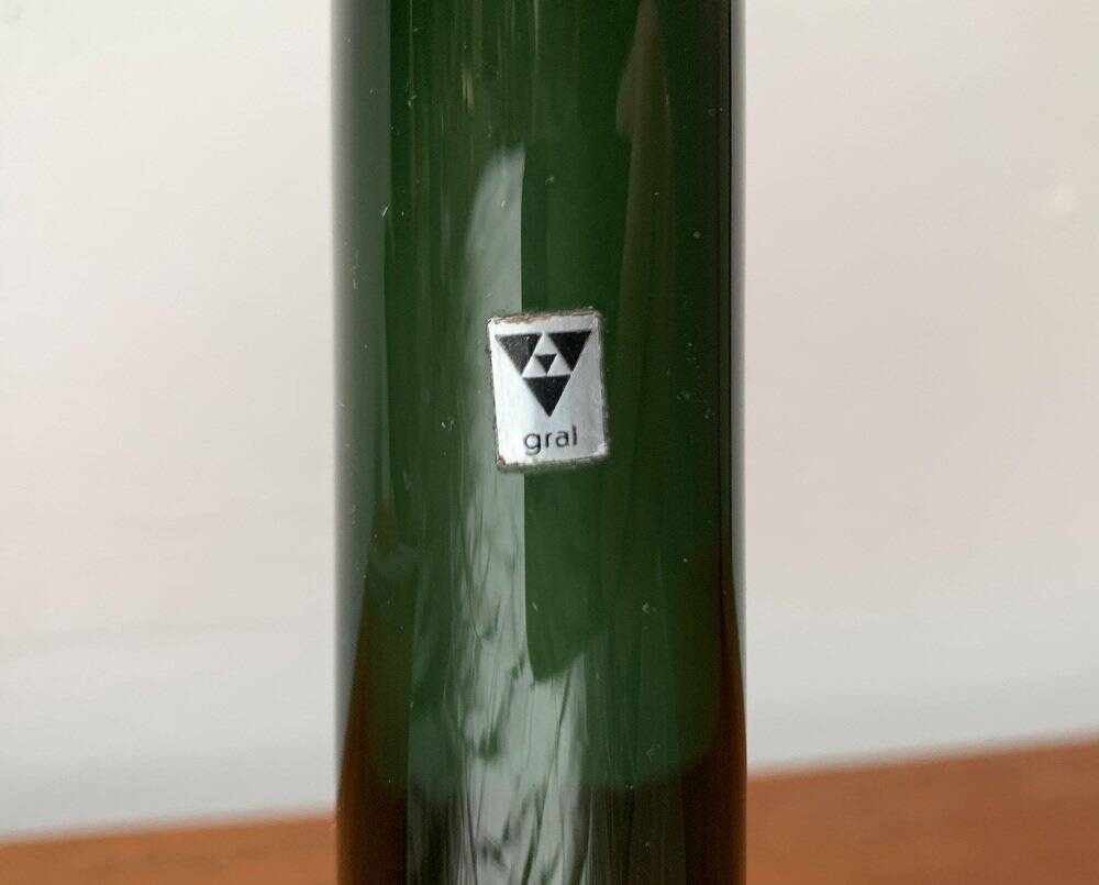 Mid-century German minimalist glass vase by Gral, 1960s.