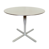 Vintage coffee table round pedestal table star base cast aluminum year 1980