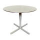 Table basse vintage guéridon rond  piétement étoile en fonte d'aluminium année 1980