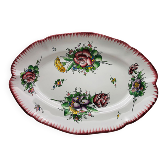 Oval serving dish, Faïencerie D'Angoulême- le Renoleau