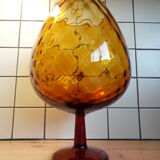 Vase in amber Empoli glass