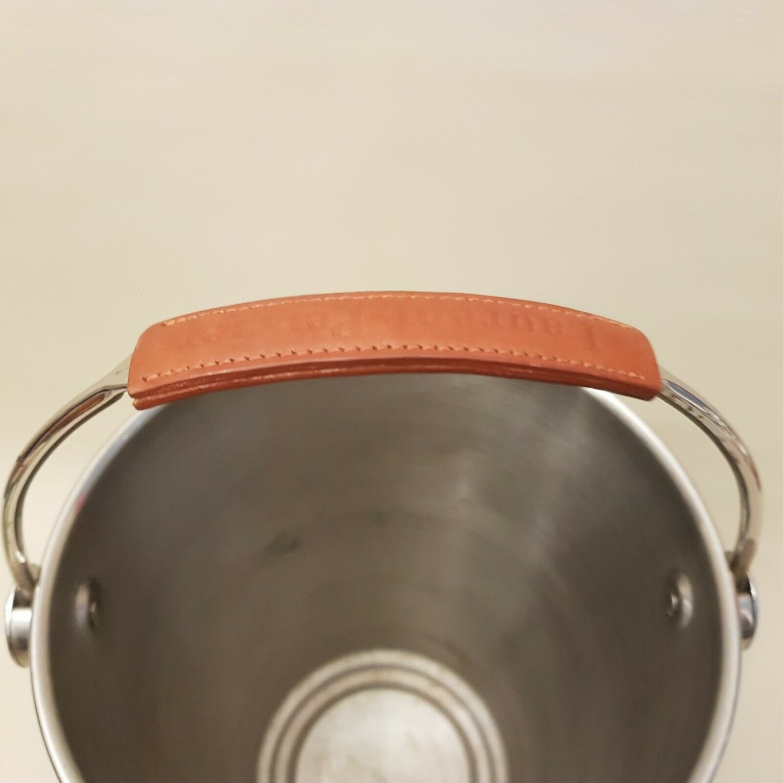 Laurent Perrier leather handle champagne bucket