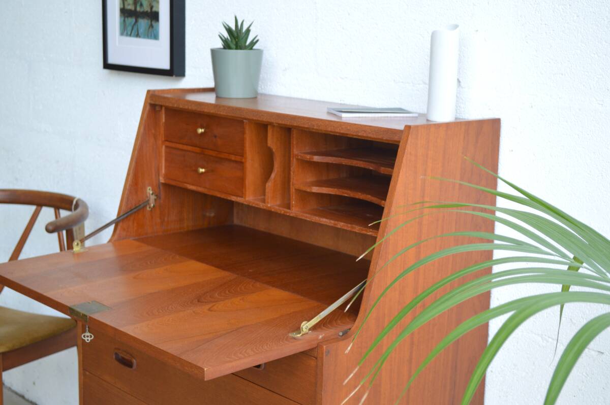 Teak secretary 77cm