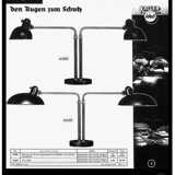 Double desk lamp, Bauhaus, by Christian Dell, model 6660 Super, original edition Kaiser Idel