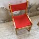 Set of 4 80s colored pine chairs