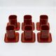 Brick Red Sakura Tea Service by Makio Hasuike for Franco Pozzi