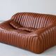 Sandra Set by Annie Hieronimus for Cinna –Cognac Brown Leather