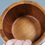 Beautiful large teak bowl from the 1970s by Nissen Denmark