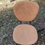 4 vintage faux leather chairs