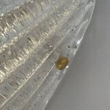 Paire d'appliques vintage moulé pressé, verre de Murano, Italie, 1980