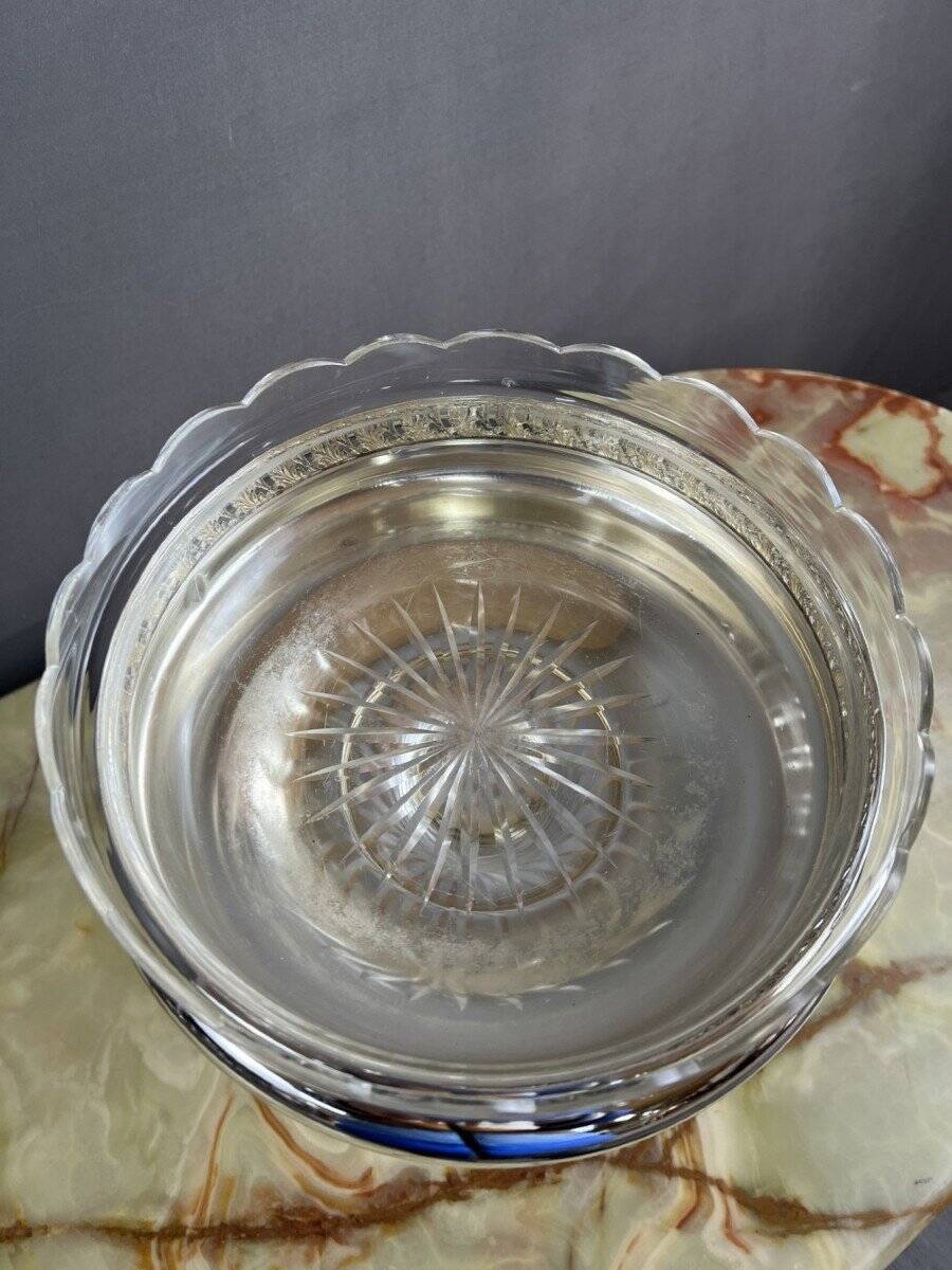 Baccarat crystal and silver-plated metal cup, 19th century