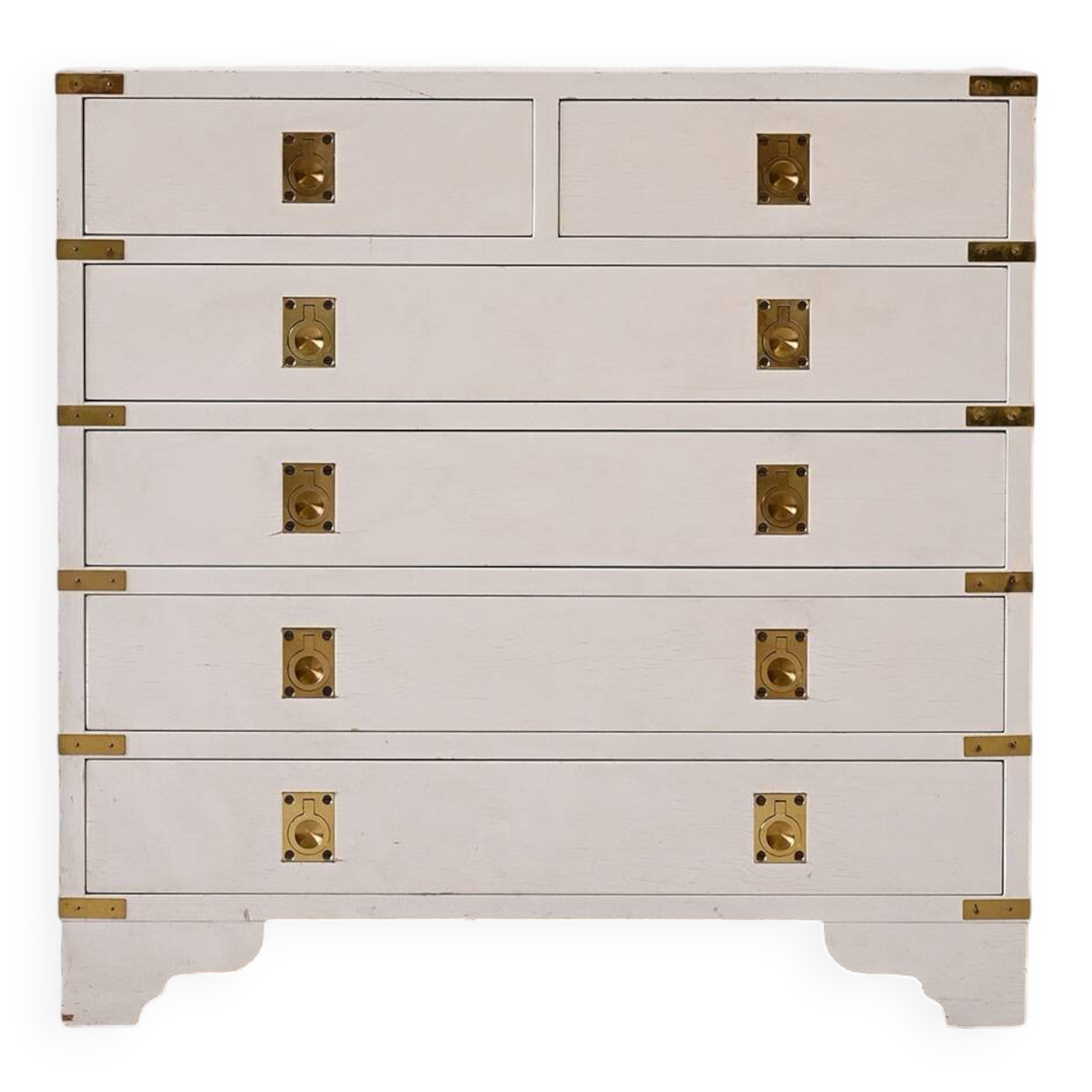White 6-drawer chest of drawers