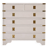 Commode blanche à 6 tiroirs