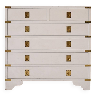 Commode blanche à 6 tiroirs