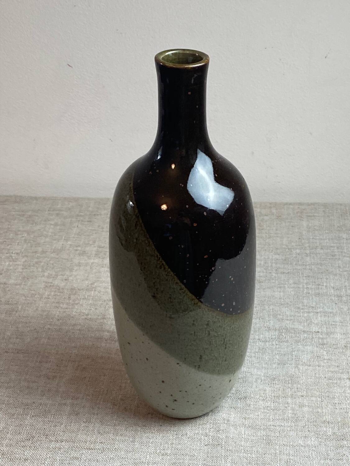 Glazed stoneware vase signed Charles Hair