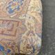 Set of 6 Louis XVI style chairs with caned backs and 70s jacquard fabric.