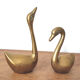 Couple of brass swans