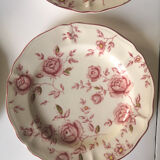 Set of 4 dessert plates flower pattern