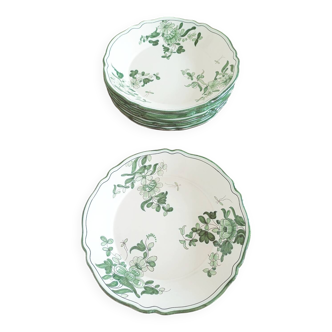 Faïence de Nevers, France; set of plates