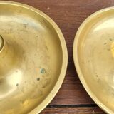 Paire de Bougeoirs Louis Philippe en laiton 1900s