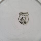 Plat Rond Creux En Faience Ceranord St Amand Jaune Pale
