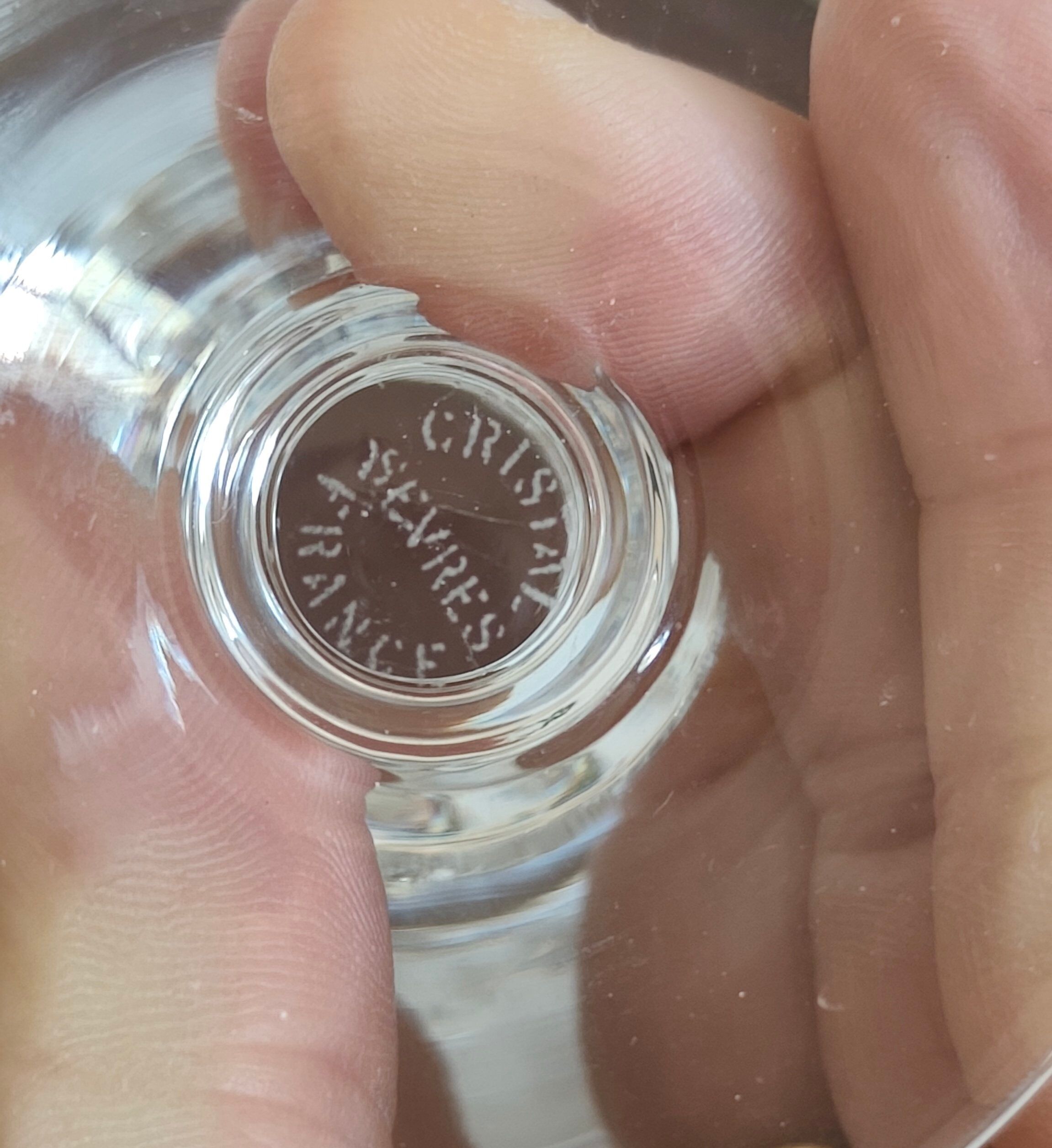 Set of 6 Sèvres crystal champagne flutes