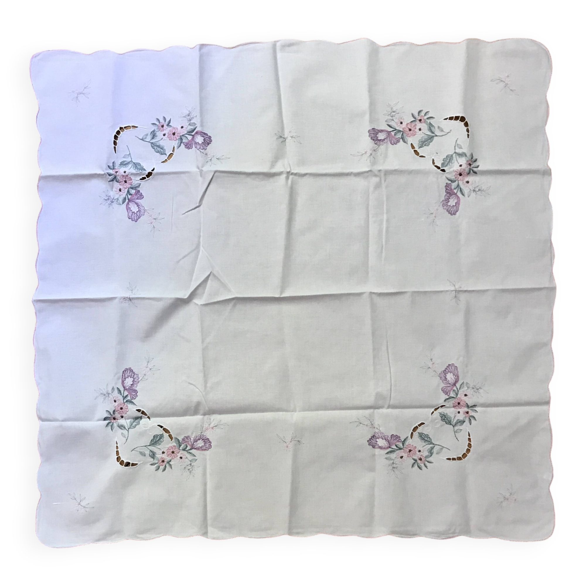 Embroidered tablecloth vintage Poland crafts