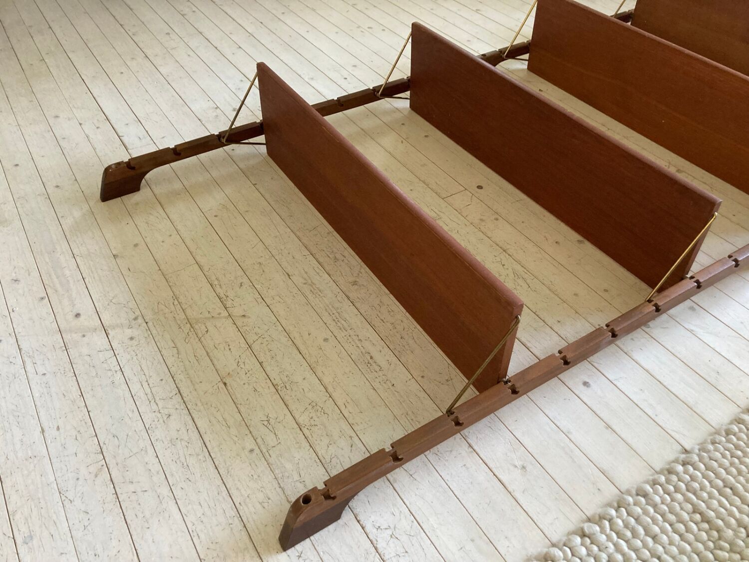 Ergo wall-mounted teak shelves, Vintage Scandinavian 1960s