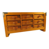 Small cabinet with old drawers, watchmaker's layette