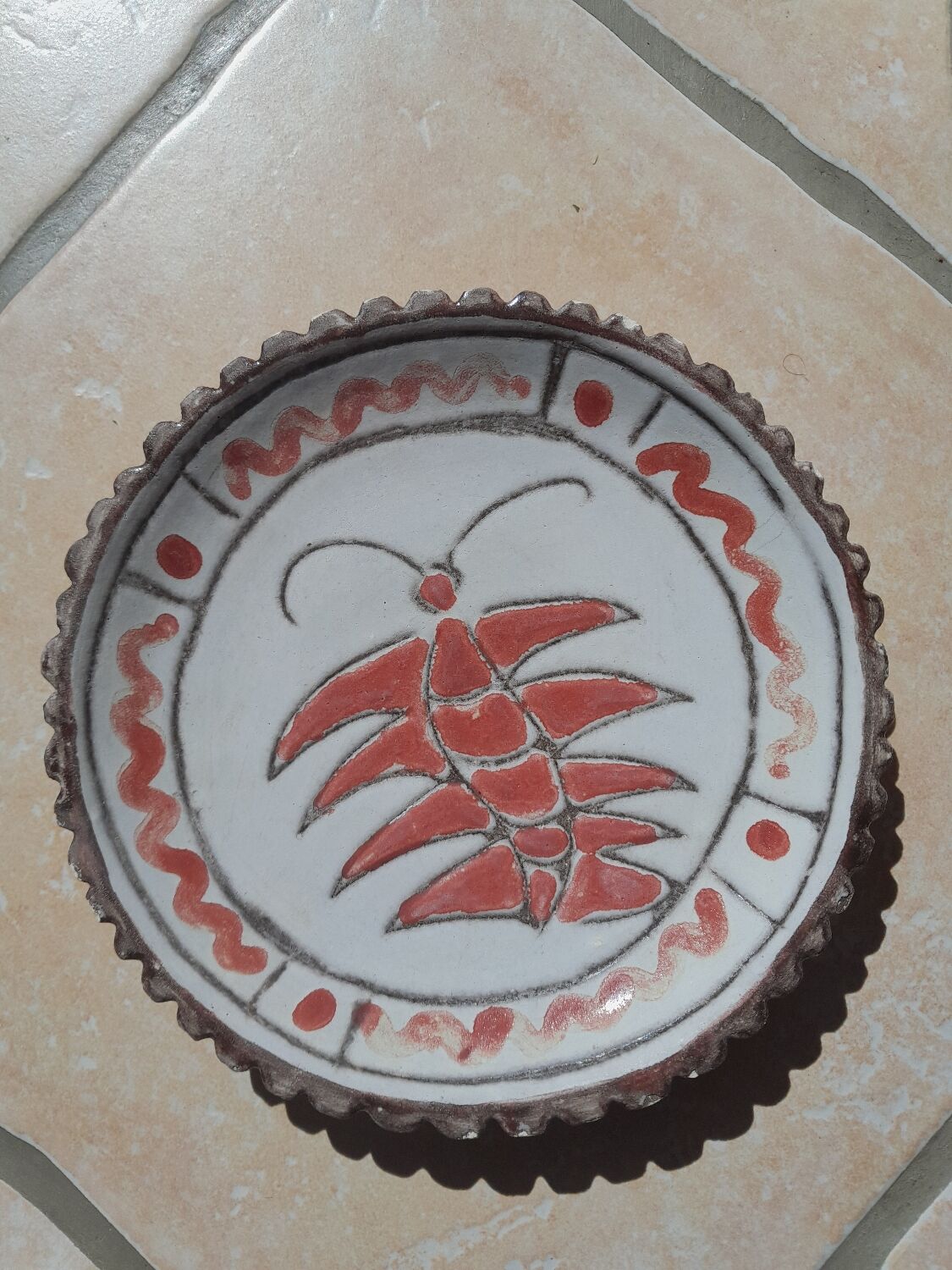 Ceramic dessert plates signed Jérôme MASSIER - Vallauris